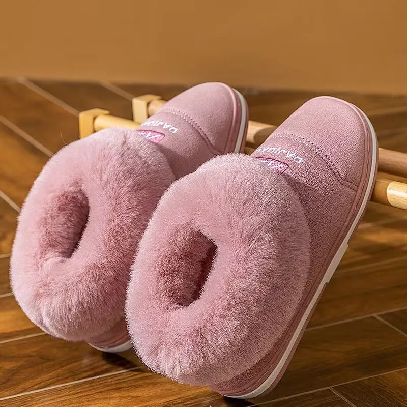 2023 Winter Women Soft Bottom Indoor Plush Warm Cotton Slippers Australia Style High-quality Cotton Shoes 35-45